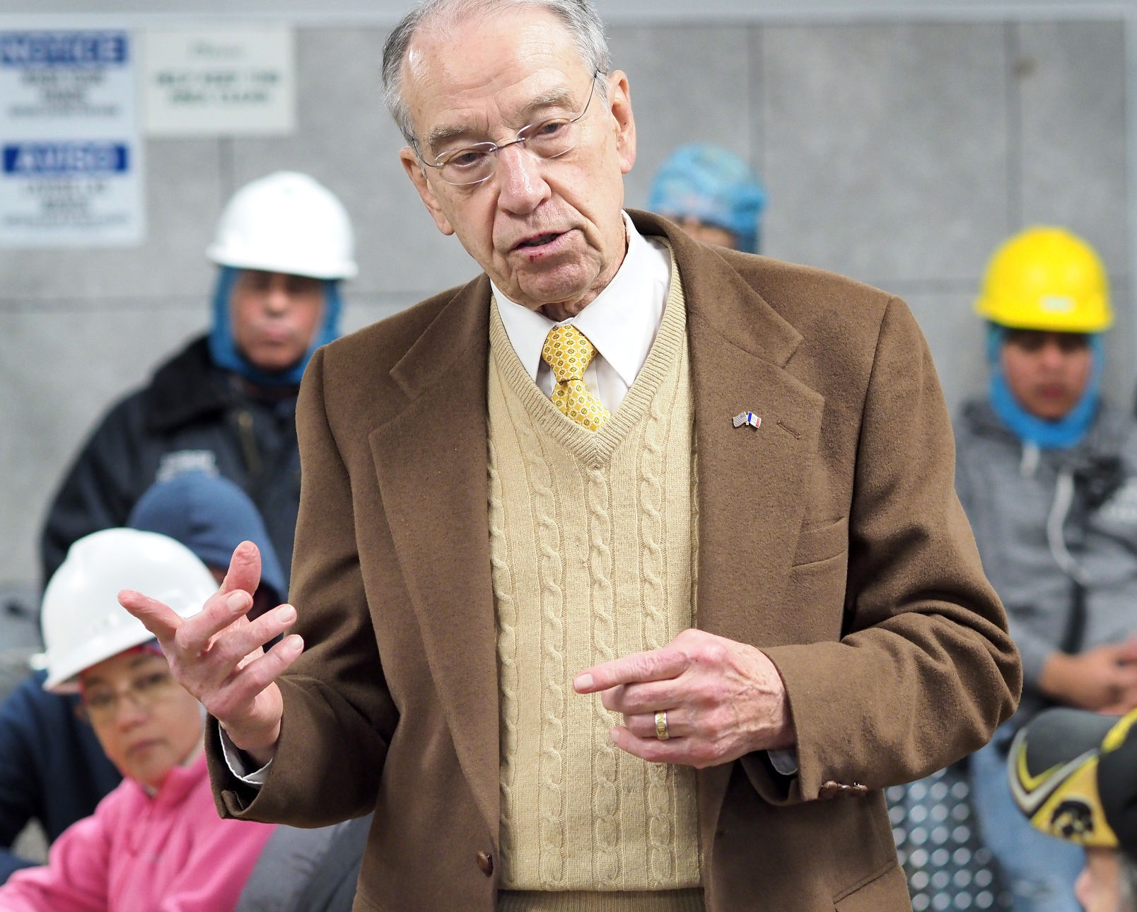 Grassley visits Cloverleaf Cold Storage